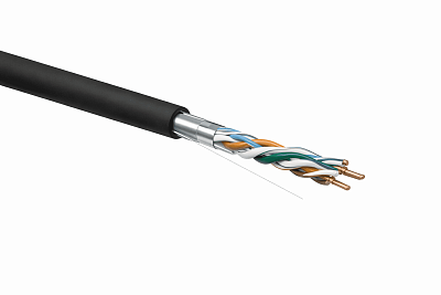 Кабель витая пара F/UTP 4х2х24AWG(0.48мм)+тросс кат.5E PE Fluke tested (м) TOKOV ELECTRIC TKE-C05-F/UTP-42-5E-305-ODC