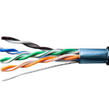 Кабель витая пара F/UTP кат.5E 4x2x24AWG solid CU PE Outdoor Standard черн. (м) SUPRLAN 01-1028-1