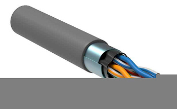 Кабель связи витая пара F/UTP, кат.5E 4x2x24AWG solid, LSZH, 305м, серый | LC1-C5E04-321 | ITK