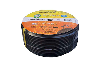 коаксиальный SAT 703B 75Ом CCS/Al/Al 75% бел. (уп.20м) PROCONNECT 01-2431-2-20