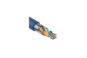 Кабель витая пара F/UTP 4x2x23AWG кат.6 solid CU PVC син. (м) Rexant 01-0147