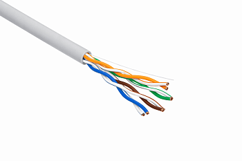 Кабель Кабель витая пара U/UTP CAT 5E PVC 4х2х0.52мм 24AWG INDOOR SOLID сер. (305м) PRO Rexant 02-0005