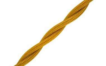 Провод ретро 2x2.5 глянец зол. (уп.50м) Bironi B1-425-079-50