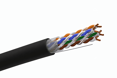 Кабель витая пара U/UTP 4х2х24AWG(0.51мм) кат.5E PE TOKOV PRO Fluke tested (м) TOKOV ELECTRIC TKP-C05-U42-5E-305-OD