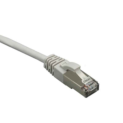 Патч-корд FTP кат.5E 4х2 26AWG (7х0.16мм) Cu LSZH сер. 1м SUPRLAN 10-0716 