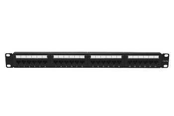 Патч-панель 19 1U кат.5E неэкранир. 24 порта RJ45 Dual IDC с задним кабельным организатором TOKOV ELECTRIC TKE-PP-5E-1U-24P-UTP-CO 