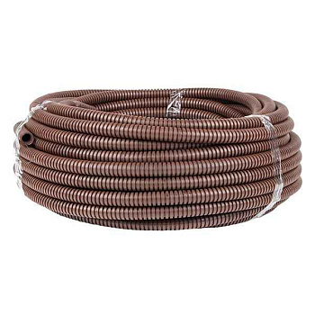 Труба гофрированная ПВХ d16мм с протяжкой темн. дерево (уп.25м) Plast PROxima EKF tg-z-16d 