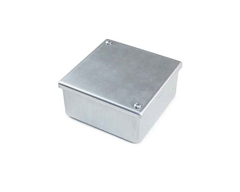 Коробка стальная с предвырубленными отверстиями 100х100х40 IP30 ГОФРОМАТИК 