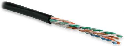 витая пара U/UTP кат.5E 4x2x24AWG solid PE Outdoor UUTP4-C5E-S24-OUT-PE-BK-500 черн. (м) Hyperline 49118