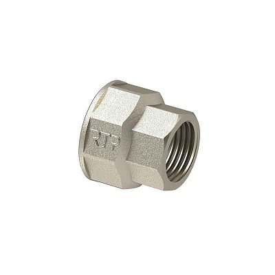 Муфта переходная латунь внутр. резьба 1х3/4дюйм никель (инд. упак.) RTP 34901 