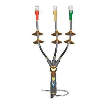 Муфта кабельная концевая наружн. установки 10кВ КНТпН 3х(35-50мм) с болт. наконечн. Нева-Транс Комплект 22020120 