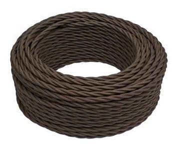 Провод ретро 3x2.5 матов. корич. (уп.20м) Bironi B1-435-72-20