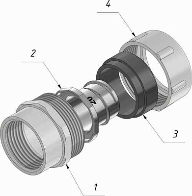 Резьбовой крепежный элемент с внутренней резьбой РКв-32 У2  IP54 ГОФРОМАТИК 