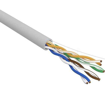 витая пара, U/UTP, CAT 5e, ZH нг(A)-HF, 4x2x0,52мм, 24AWG, INDOOR, SOLID, серый, 305м REXANT PRO | 02-0004 | REXANT