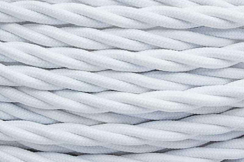 Провод ретро 2x1.5 матов. бел. (уп.20м) Bironi B1-424-71-20