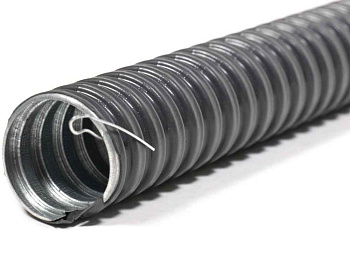 Металлорукав в ПВХ изоляции МРПИ нг  10  (50 м/уп.) серый ГОФРОМАТИК 