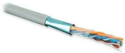 витая пара F/UTP кат.5E 4x2x24AWG solid PVC FUTP4-C5E-S24-IN-PVC-GY-305 сер. (м) Hyperline 42052