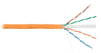 U/UTP 4 пары кат. 6 LSZHнг(B)-HF Оранж. (уп.305м) NETLAN EC-UU004-6-LSZH-OR