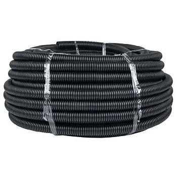 Труба гофрированная ПНД d32мм с протяжкой черн. (уп.50м) Plast PROxima EKF tpnd-32n 