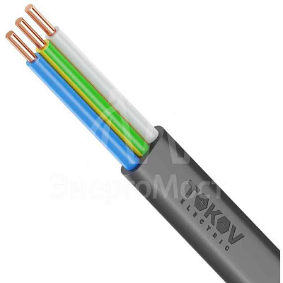 Кабель TOKOV ELECTRIC ВВГнг(А)-LS 3х4 ОК (N PE) 0.66кВ (м) УТ000028399
