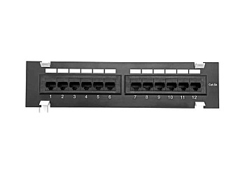 Патч-панель настенная 12 портов RJ45 UTP кат.5E TOKOV ELECTRIC TKE-WMPP-5E-1U-12P-UTP 