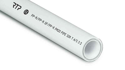 Труба PPR 32х4.4 PN20 стекловолокно бел. (дл.2м) RTP 10332 
