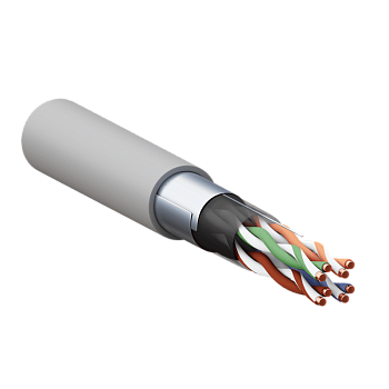 Кабель витая пара TERACOM PRO Cat.5E F/UTP 4 пары solid 24AWG цвет серый упак. 305м | TRP-5EFTP-04PVC-GY-IN3 | EKF