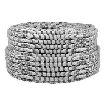 Труба гофрированная ПВХ d20мм с протяжкой сер. (уп.100м) Plast PROxima EKF tg-z-20 