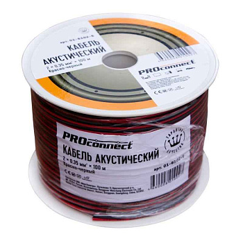 Провод ШВПМ 2x0.35 бухта К/Ч (м) PROCONNECT 01-6102-6