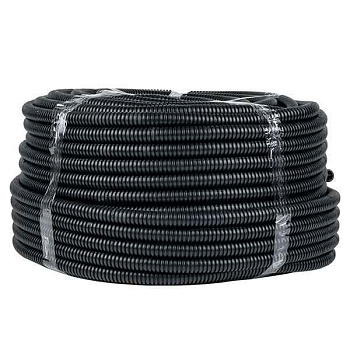 Труба гофрированная ПНД гибкая тяжелая d20мм с протяжкой черн. (уп.100м) PROxima EKF tpnd-20-t 