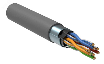 витая пара F/UTP кат.5E 4x2x24AWG solid CU PVC сер. (м) GENERICA BC1-C5E04-311-305-G