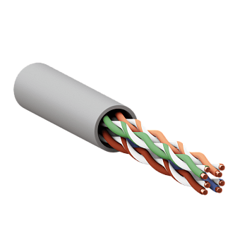Кабель витая пара TERACOM PRO Cat.5E U/UTP 4 пары solid 24AWG нг(A)-HF серый упак. 305м | TRP-5EUTP-04LSH-GY-IN3 | EKF