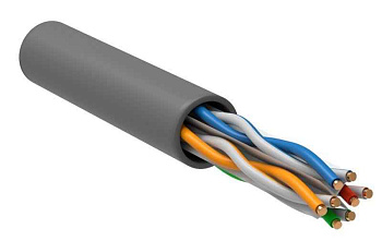 Кабель витая пара U/UTP кат.6 4x2x23AWG solid CU LSZH сер. (м) ITK LC1-C604-121