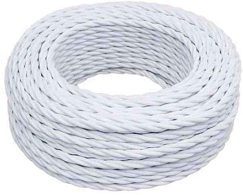 Провод ретро 3x2.5 матов. бел. (уп.150м) Bironi B1-435-71-150