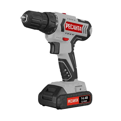 Дрель-шуруповерт аккумуляторная ДА-14-2ЛК Ресанта 75/14/4 