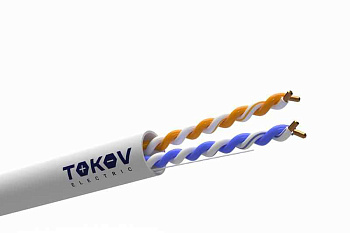 Кабель Кабель витая пара U/UTP 2х2х24AWG кат.5E PVC TOKOV ELECTRIC TKE-C06-U22-5E-305-PVC