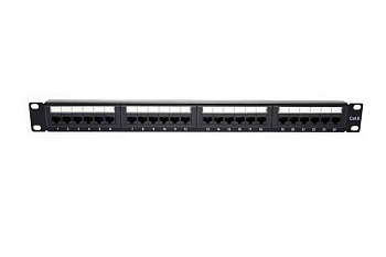 Патч-панель 19 1U кат.6 неэкранир. 24 порта RJ45 Dual IDC TOKOV ELECTRIC TKE-PP-6-1U-24P-UTP 