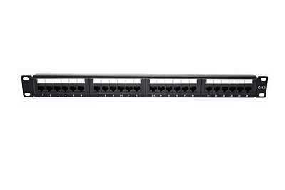 Патч-панель 19 1U кат.6 неэкранир. 24 порта RJ45 Dual IDC TOKOV ELECTRIC TKE-PP-6-1U-24P-UTP 