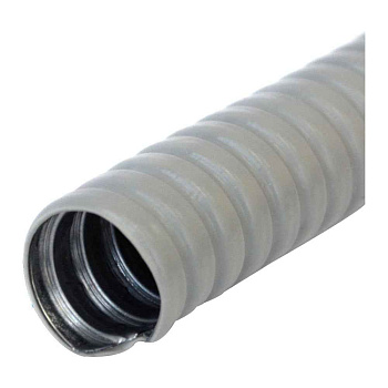 Металлорукав в ПВХ изоляции Р3-ЦП нг 25 (50 м/уп.) серый ГОФРОМАТИК 