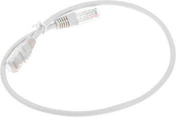 Патч-корд NewMax UTP CCA кат.5e, 0.5 м, серый 