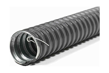 Металлорукав в ПВХ изоляции МРПИ нг  12  (50 м/уп.) серый ГОФРОМАТИК 