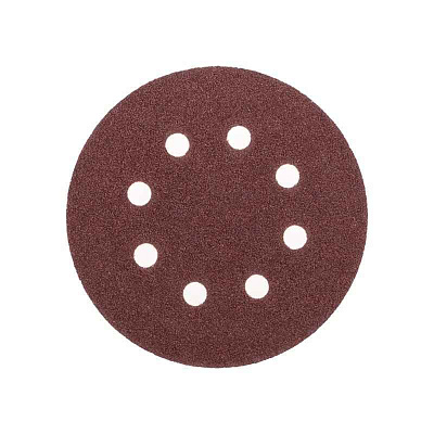 Диск абразивный на ворсовой основе на липучке перфорир. P60 125мм (уп.10шт) Kranz KR-91-1165 