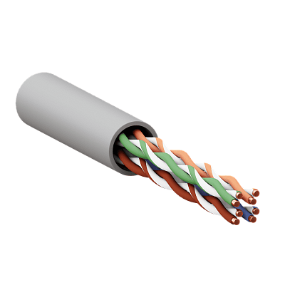 витая пара TERACOM PRO Cat.5E U/UTP 4 пары solid 24AWG нг(A)-HF серый упак. 305м | TRP-5EUTP-04LSH-GY-IN3 | EKF