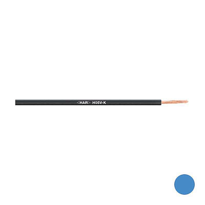 Кабель H05V-K 1x0,5 BU м