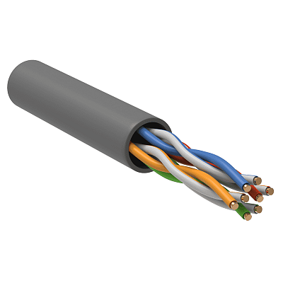 витая пара U/UTP кат.5E 4x2x24AWG solid CU PVC сер. (м) GENERICA BC1-C5E04-111-305-G