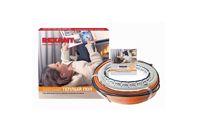 Комплект "Теплый пол" (кабель) двухжил. 600Вт 40м 3.7-5кв.м RND-40-600 в стяжку Rexant 51-0515-3