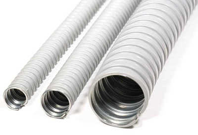 Металлорукав в ПВХ изоляции Р3-ЦП нг 16 (50 м/уп.) серый ГОФРОМАТИК 