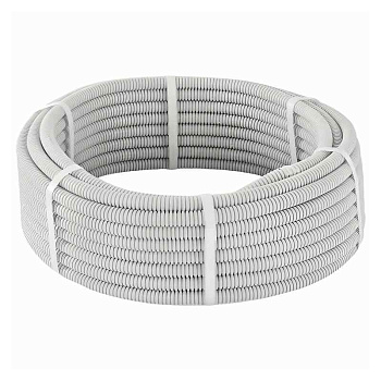 Труба гофрированная ПВХ d20мм с протяжкой сер. (уп.100м) TOKOV ELECTRIC TKE-TG/P-20-C06/100 