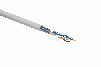 Кабель Кабель витая пара F/UTP кат.5e 2х2х0.52 24AWG solid ZH нг(А)-HF INDOOR сер. (305м) PRO Rexant 02-0022