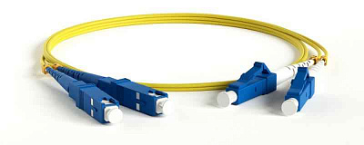 Патч-корд FC-D2-9-LC/UR-SC/UR-H-2M-LSZH-YL волоконно-оптический (шнур) SM 9/125 (OS2) LC/UPC-SC/UPC duplex LSZH 2м Hyperline 28388 